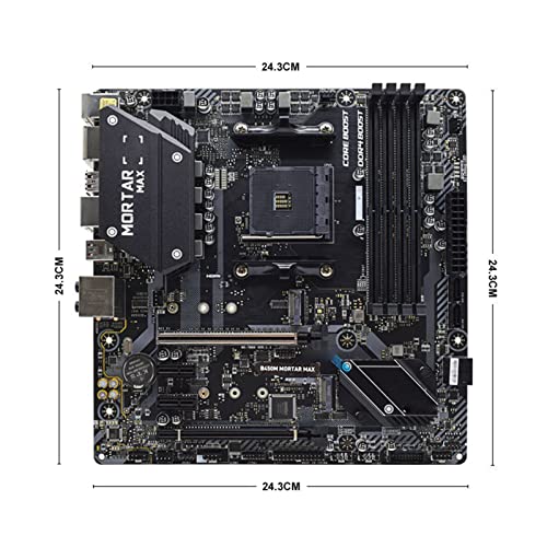 Fit for MSI B450M Mortar MAX AMD B450 B450M Am4 Placa Base para Juegos de computadora DDR4 64G M.2 Kit Ryzen 5 3600 5600X CPUs PCI-E 3.0 X16 HDMI USB3.2 Placa Base para computadora de Escritorio