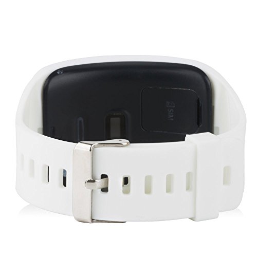 Fit-power Samsung Galaxy Gear S R750 Pulsera de repuesto de reloj inteligente inalámbrico con hebilla de seguridad, blanco