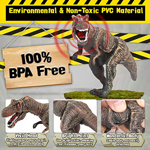 Fivejoy Juguetes de Dinosaurios, Dinosaurios Juguetes, Figuras de Dinosaurios Realistas, Juego Educativo de Dinosaurios con Tapete de Juego de Actividades para Crear un Mundo de Dinosaurios Cumpleaño