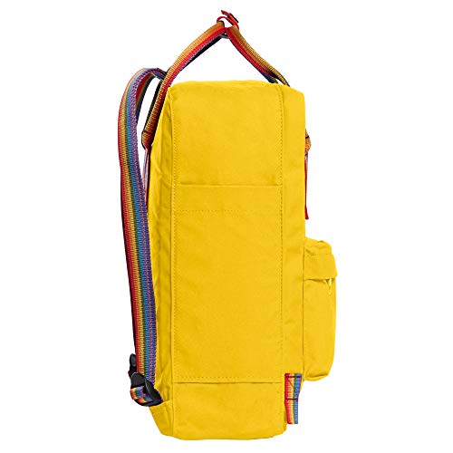 Fjallraven Kånken Rainbow Mochila, Unisex Adulto, Patrón De Amarillo Cálido-Arco Iris, 27x13x38cm