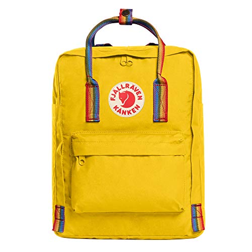 Fjallraven Kånken Rainbow Mochila, Unisex Adulto, Patrón De Amarillo Cálido-Arco Iris, 27x13x38cm
