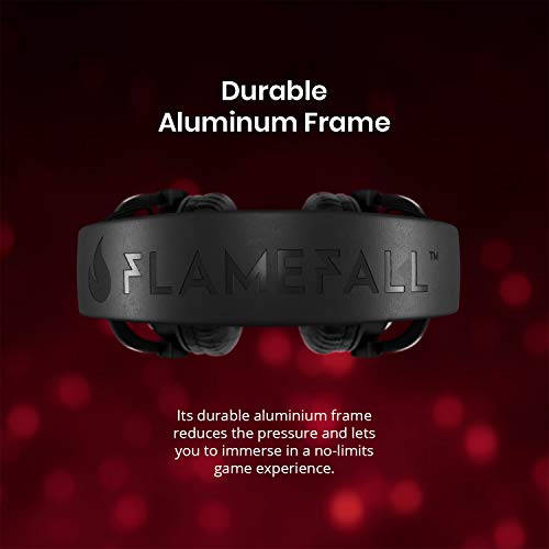 Flamefall Argos - Auriculares gaming HD con drivers de 50mm, micrófono extraíble y cómoda estructura de metal (PS4)