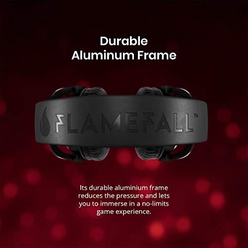 Flamefall Argos - Auriculares gaming HD con drivers de 50mm, micrófono extraíble y cómoda estructura de metal (PS4)