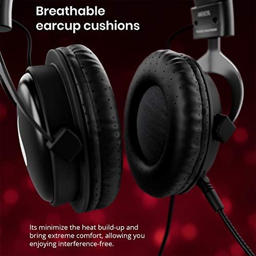 Flamefall Argos - Auriculares gaming HD con drivers de 50mm, micrófono extraíble y cómoda estructura de metal (PS4)