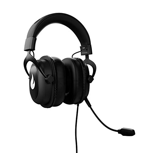 Flamefall Ymir - Auriculares de Gaming HD con Drivers de 53 mm, Micrófono extraíble con cancelación de ruido y Cable reforzado, compatible con PC / PS4 / XBOX / Nintendo Switch (PS4)