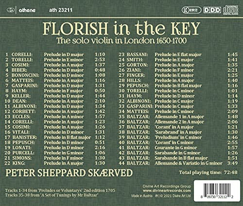 Florish In The Key [Peter Sheppard Skærved] [Athene: ATH23211]
