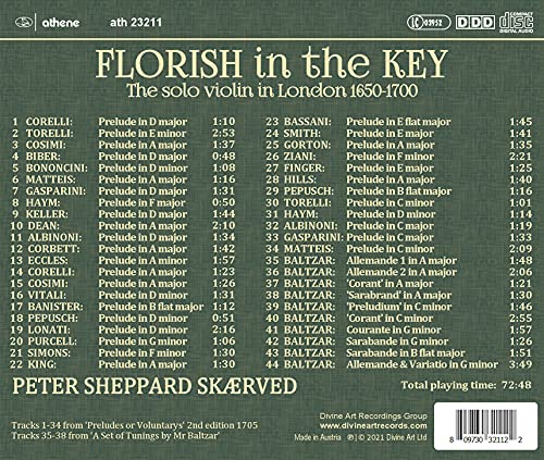 Florish In The Key [Peter Sheppard Skærved] [Athene: ATH23211]
