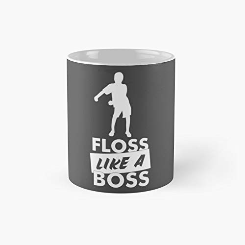 Floss Like A Boss - Taza clásica con texto en inglés "Flossing Dance Move "Best Gift Funny Coffee Tazas de café de 11 onzas
