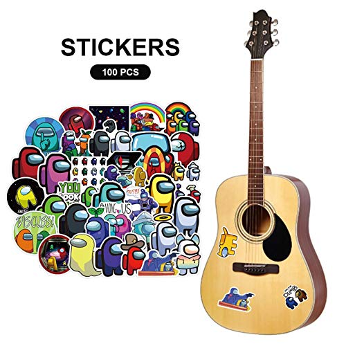 flower205 100 Piezas Among Us Stickers Pegatinas De Doodle Adhesivo De PVC Impermeable Pegatinas De Vinilo De Graffiti Fácil De Usar En Cualquier Superficie Lisa