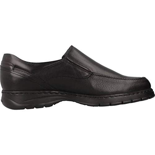 Fluchos | Mocasín de Hombre | CRONO 9144 Salvate Negro Zapato Confort | Mocasín de Piel de Ternera engrasada de Primera Calidad | Cierre con Elásticos | Piso Personalizado Fluchos Light