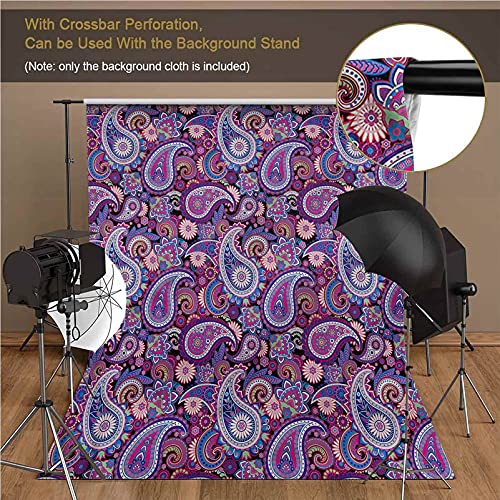 Fondo de fotografía de 2 x 3 m, diseño de hojas persas, telón de fondo de tela de microfibra, pantalla plegable de alta densidad para fotografía, vídeo y televisión