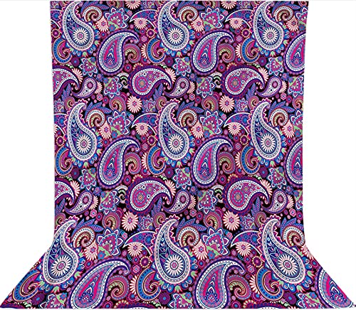 Fondo de fotografía de 2 x 3 m, diseño de hojas persas, telón de fondo de tela de microfibra, pantalla plegable de alta densidad para fotografía, vídeo y televisión