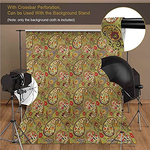 Fondo para estudio fotográfico de 2 x 3 m, telón de fondo de tela de microfibra de estilo persa de colores con forro polar (sólo telón de fondo) para fotografía, vídeo y televisión