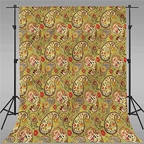 Fondo para estudio fotográfico de 2 x 3 m, telón de fondo de tela de microfibra de estilo persa de colores con forro polar (sólo telón de fondo) para fotografía, vídeo y televisión