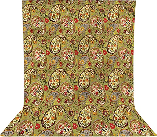 Fondo para estudio fotográfico de 2 x 3 m, telón de fondo de tela de microfibra de estilo persa de colores con forro polar (sólo telón de fondo) para fotografía, vídeo y televisión