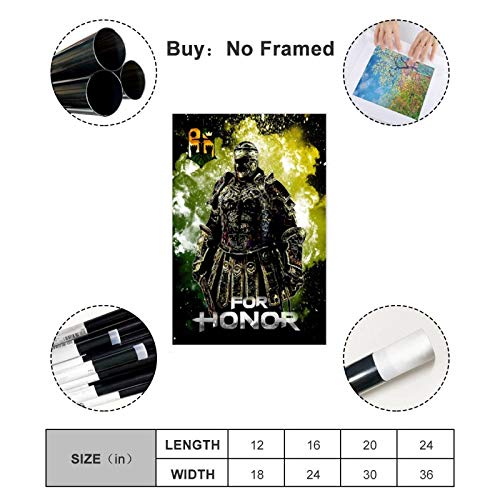 For Honor Game Knights 2 - Lienzo decorativo para pared (60 x 90 cm)