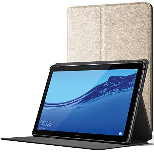 Forefront Cases Funda para Huawei Mediapad T5 10, Cover Estuche Protector con Cierre Magnético para Huawei Mediapad T5 10 Pulgadas 2018, Oro