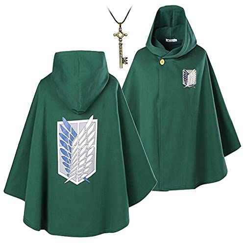 Formemory Attack On Titan Capa Attack On Titan Cosplay Shingeki No Kyojin Attack on Titan Ropa Cloak Cape Traje de Anime Cosplay Hoodie Chaquetas para Unisex para Fanáticos del Anime Japonés (M)