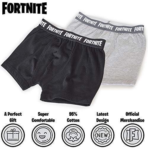 Fortnite Calzoncillos Tipo Bóxer para Niños | Calzoncillos De Algodón Elástico | Pantalones para Niños De 7-8 Años A 13-14 Años | Regalos para Niños (7/8 años)