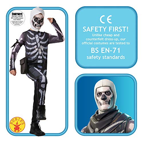 Fortnite - Disfraz Skull Trooper para niños, 13-14 años (Rubies 300194-TE)