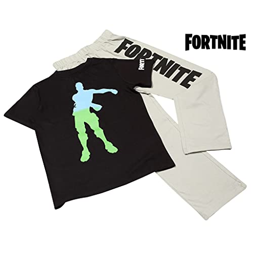 Fortnite El Hilo Dental Ombre Emote Chicos Larga Pijamas Set Negro/Gris Brezo 134
