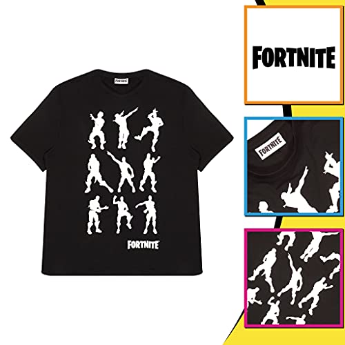 Fortnite emotes Baile Camiseta para Hombre Negro 2XL