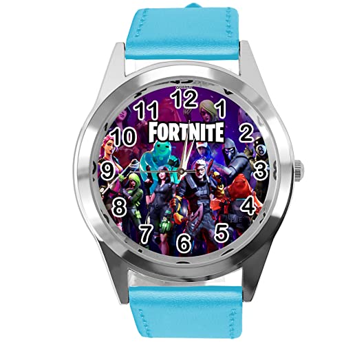Fortnite Fan Reloj de piel azul