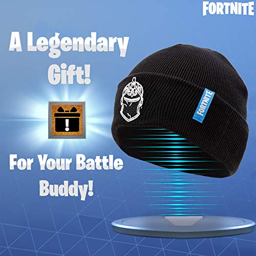 Fortnite Gorro Invierno Para Niños Con Diseño Black Knight, Ropa Para Fans de Videojuegos, Merchandising Oficial Fornite Battle Royale, Regalos Para Niños Niñas Adolescentes