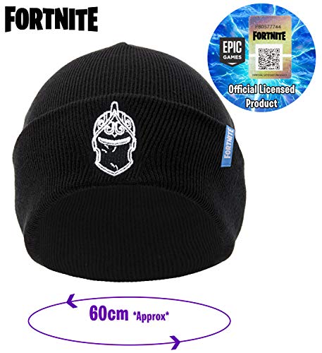 Fortnite Gorro Invierno Para Niños Con Diseño Black Knight, Ropa Para Fans de Videojuegos, Merchandising Oficial Fornite Battle Royale, Regalos Para Niños Niñas Adolescentes