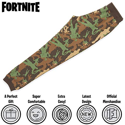 Fortnite Largo Fortnite-2200005073 Pantalones Deportivos, Marrón (Marrón C19), 12A para Niños