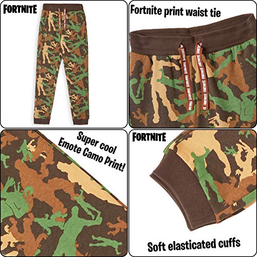 Fortnite Largo Fortnite-2200005073 Pantalones Deportivos, Marrón (Marrón C19), 12A para Niños