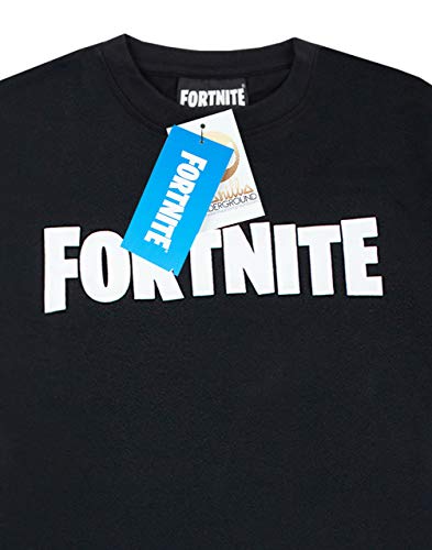 Fortnite Logo Boys Camiseta Negro Corto Manga Gamer Top