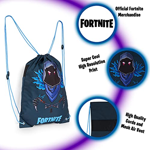 Fortnite Mochila de Cuerdas para Niños, Bolsas de Tela con Cordón para El Colegio Deportes Playa, Mochila para Gimnasio