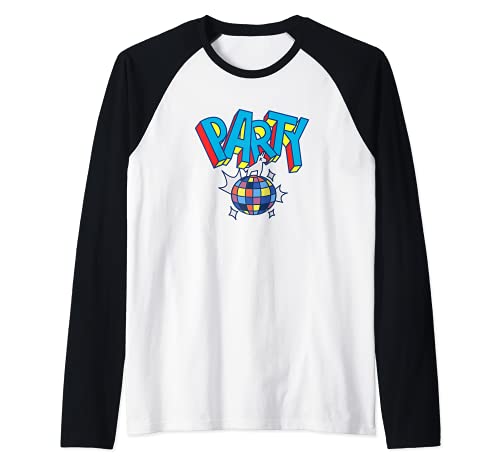 Fortnite Party Disco Llama Camiseta Manga Raglan