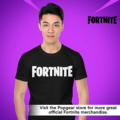 Fortnite Text-Logo Herren-t-Shirt Schwarz Camiseta, Negro, XXX-Large para Hombre