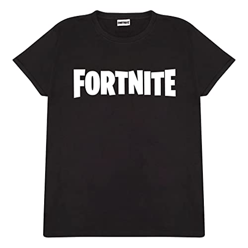 Fortnite Text-Logo Herren-t-Shirt Schwarz Camiseta, Negro, XXX-Large para Hombre
