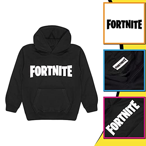 Fortnite Text Logo Niños Sudadera con Capucha Negro 140