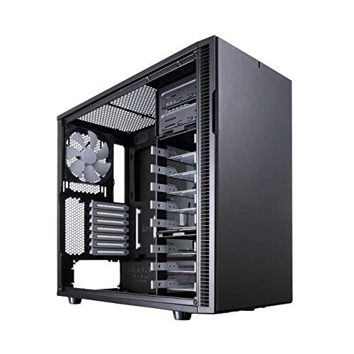 Fractal Design Define R5 - Mid Tower Computer Case - ATX - Optimized For High Airflow and Silent - 2X Fractal Design Dynamic GP-14 140mm Silent Fans Included - Water-Cooling Ready - Black