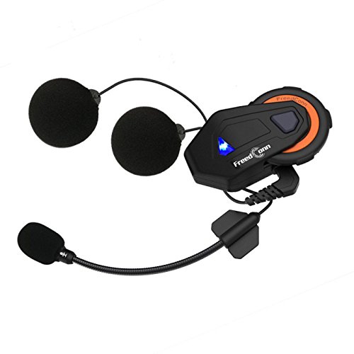 FreedConn Intercom Moto Bluetooth T-MAX Sistema de Conversación de Motocicletas 6 Conductores Intercomunicador Grupo Communicator Auricular 1000 m|FM Radio |Voice Prompt