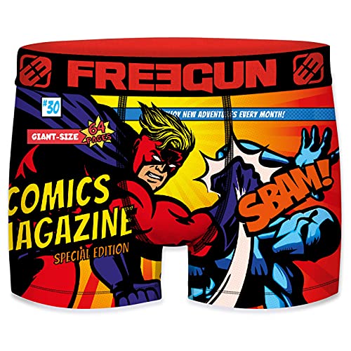 FREEGUN Pack de 6 Boxers de microfibra para hombre, Pack Animales 01, M