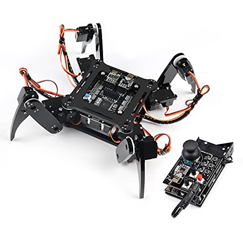 Freenove Quadruped Robot Kit with Remote (Compatible with Arduino IDE), App Remote Control, Walking Crawling Twisting Servo Stem Project