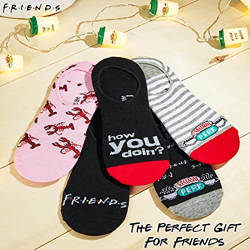 FRIENDS Calcetines Mujer Tobilleros, Pack de 5 Pares de Calcetines Invisibles Mujer