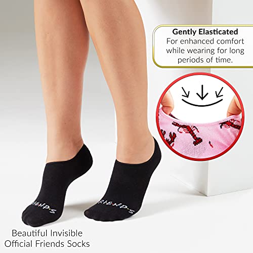 FRIENDS Calcetines Mujer Tobilleros, Pack de 5 Pares de Calcetines Invisibles Mujer