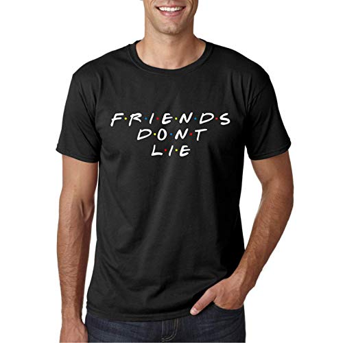 Friends Dont Lie - Camiseta Manga Corta (Negro, S)