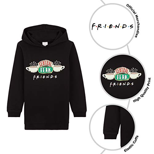Friends Sudaderas Mujer, Sudaderas Anchas con Capucha, Vestido Sudadera Mujer, Regalos para Mujer y Adolescente Talla S-XL (Negro, M)