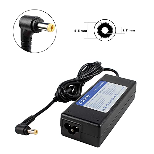 FSKE 19V 4.74A 90W Cargador para Portátil Acer Aspire E15 E17 ES15 V5 5750G 7750g 7741G 3 5 ADP-90CD DB A10-090P3A PA-1900-32 Packard Bell Ordenador etc, Fuente de Alimentación Conector: 5,5 * 1,7mm