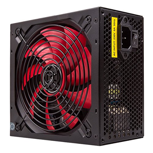 Fuente Alimentación 700W Unyka PFC-Pasivo 5Sata 14cm ATX, Negro/Rojo