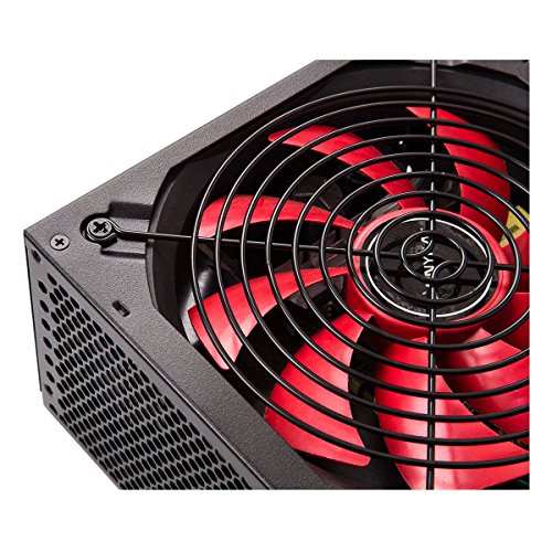 Fuente Alimentación 700W Unyka PFC-Pasivo 5Sata 14cm ATX, Negro/Rojo