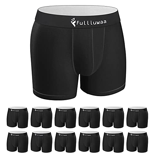 Fullluwaa Bóxer (Pack de 12) Hombre Algodón Calzoncillos-L