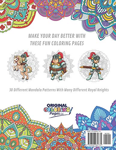 Fun Cute And Stress Relieving Royal Knights Coloring Book: Find Relaxation And Mindfulness with Stress Relieving Color Pages Made of Beautiful Black ... Perfect Gag Gift Birthday Present or Holidays